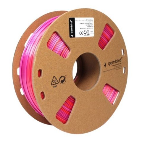 Gembird Filament PLA Silk Rainbow, 1,75 mm, 1kg, czerwono-purpurowy