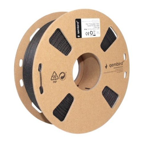 Gembird Filament PLA Three Galaxy, 1,75 mm, 1 kg, czarny