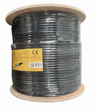 Gembird Kabel sieciowy LAN UTP, kat. 6, drut, 305m, zewnętrzny, czarny