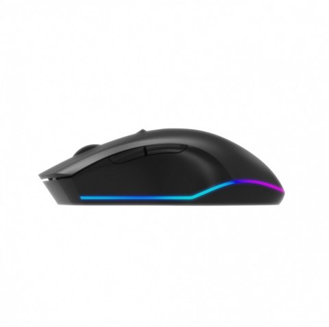 Gembird Mysz Firebolt 6-przyciskowa bezprzewodowa gamingowa z podświetleniem RGB, czarna