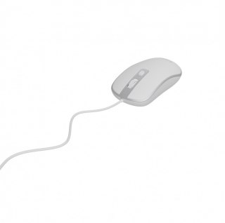 Gembird Mysz optyczna USB 1.35m biało-srebrna