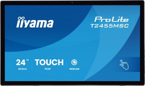 IIYAMA Monitor 24 cale T2455MSC-B2 POJ.10PKT.IPS,HDMI,DP,USB3.0,CAM,MIC, FHD 120Hz