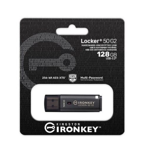 Kingston Pendrive 128GB IronKey Locker+50 G2 AES-256 FIPS 197