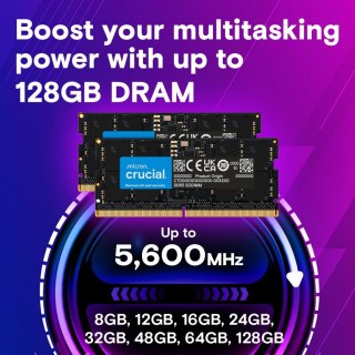 Crucial Pamięć DDR5 SODIMM 16GB/5600 CL46 (16Gbit) Tray