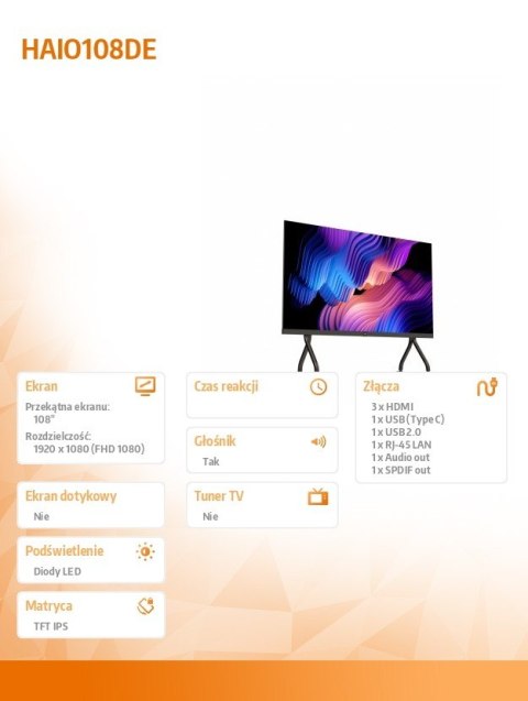 Hisense Monitor All in one HAIO108DE 108 cali LED