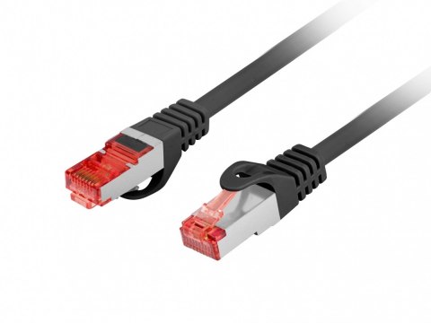 Lanberg Patchcord kat.6 s/ftp lszh cu 20m czarny fluke passed