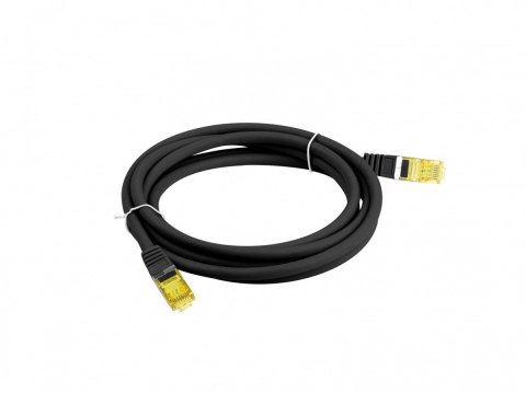 Lanberg Patchcord kat.6a s/ftp lszh cu 10m czarny fluke passed