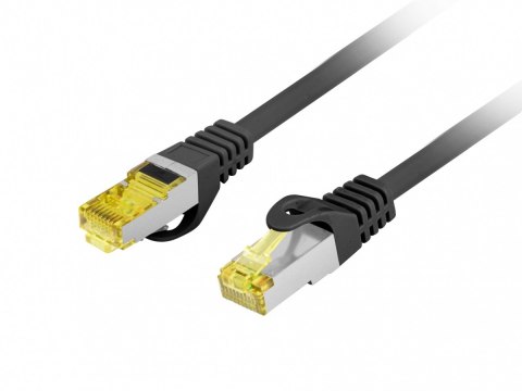 Lanberg Patchcord kat.6a s/ftp lszh cu 15m czarny fluke passed