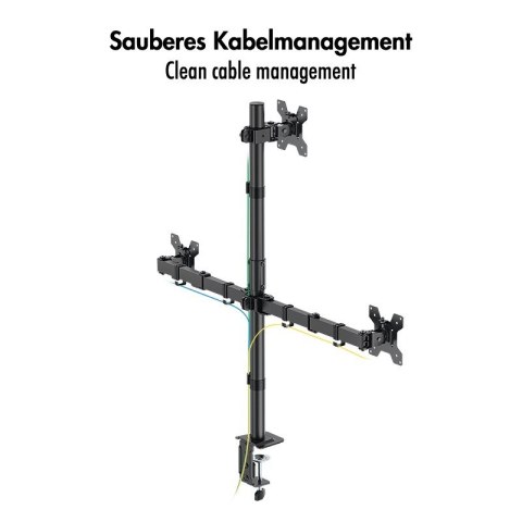 LogiLink Uchwyt na 3 monitory, 17-27 cale ,max 10kg na ramie