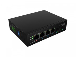 Lanberg Przełącznik ILGE-4P-2S-90 Light Industrial POE 1XBT 3XAT 2XSFP DIN Gigabit Ethernet
