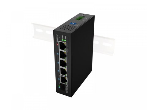 Lanberg Przełącznik Light ILFE-4P-1GE-1S-90 Light Industrial POE 1XBT 3AXT SFP + ETH DIN FAST Ethernet