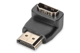 Digitus Adapter HDMI HighSpeed z Ethernetem 4K 60Hz UHD Typ HDMI A kątowy/HDMI A M/Ż czarny