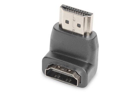 Digitus Adapter HDMI HighSpeed z Ethernetem 4K 60Hz UHD Typ HDMI A kątowy/HDMI A M/Ż czarny