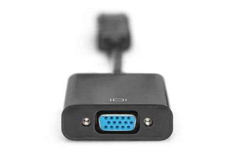Digitus Kabel adapter Displayport z zatrzaskiem 1080p 60Hz FHD Typ DP/DSUB15 M/Ż 0,15m Czarny