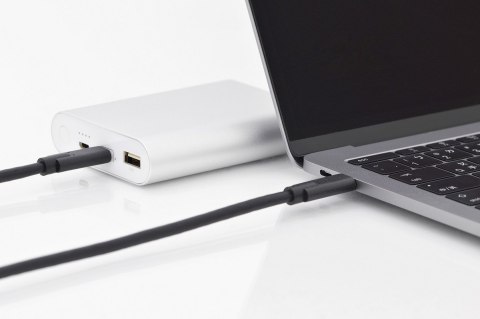 Digitus Kabel połączeniowy USB 3.1 Gen.2 SuperSpeed+ 10Gbps Typ USB C/USB C M/M, Power Delivery 1m Czarny