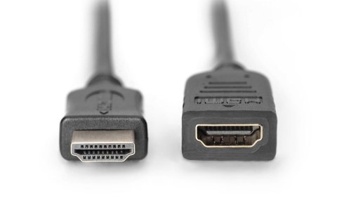 Digitus Kabel przedłużający HDMI HighSpeed z Ethernetem 4K 60Hz UHD Typ HDMI A/HDMI A M/Ż 3m czarny