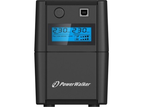 PowerWalker UPS LINE-INTERACTIVE 850VA 2X SCHUKO, RJ11 IN/OUT, USB, LCD