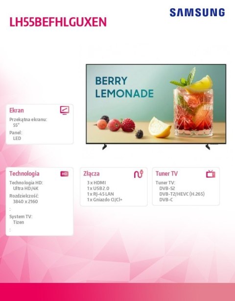 Samsung Telewizor 55 cali BE55FX-H LH55BEFHLGUXEN