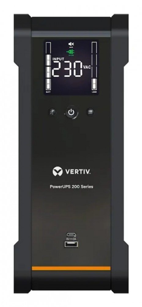 Vertiv PowerUPS 200, 1600VA/1000W, 230V, Line Interactive, 6 Schuko