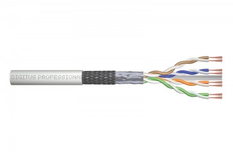 Digitus Kabel teleinformatyczny patchcordowy kat.6, SF/UTP, linka, AWG 26/7, LSOH, 305m, karton, szary