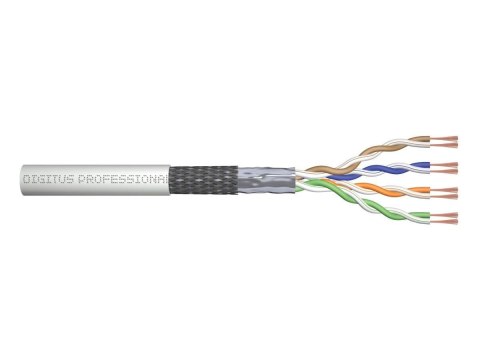 Digitus Kabel teleinformatyczny patchcordowy, linka, kat.5e, SF/UTP, AWG 26/7, PVC, 305m karton, szary