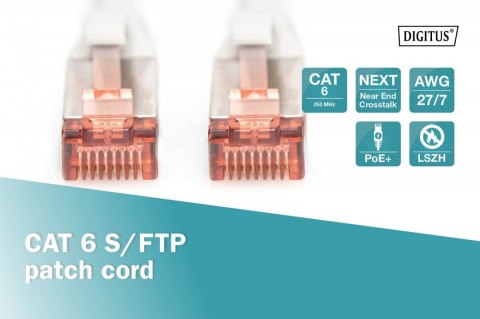 Digitus Patch cord S/FTP kat.6 LS0H 5m szary