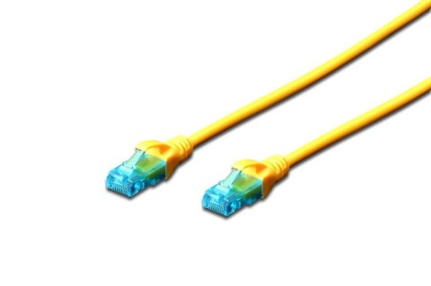 Digitus Patch cord U/UTP kat.5e PVC 0,5m żółty