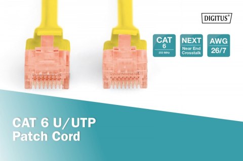 Digitus Patch cord U/UTP kat.6 PVC 2m żółty