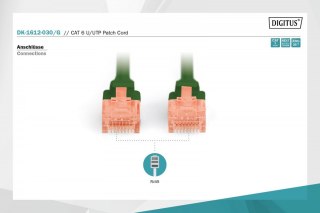 Digitus Patch cord U/UTP kat.6 PVC 3m zielony