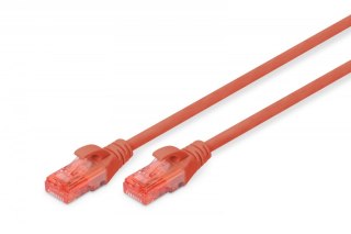Digitus Patch cord nieekranowany U/UTP Kat.6 AWG 26/7 miedź LSOH 1m czerwony
