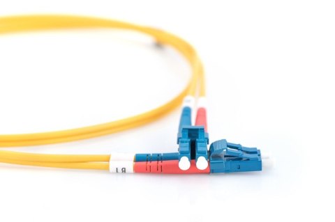 Digitus Patchcord FO Singlemode 09/125 OS2 LC-LC duplex 10m żółty