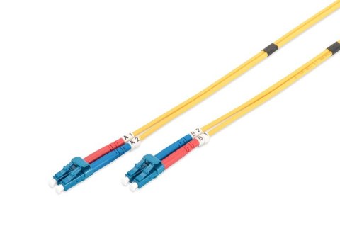 Digitus Patchcord FO Singlemode 09/125 OS2 LC-LC duplex 10m żółty