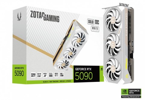 ZOTAC Karta graficzna GeForce RTX 5090 SOLID OC WHITE EDITION 32GB GDDR7 512bit 3DP/HDMI