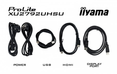 IIYAMA Monitor 27 cali XU2792UHSU-B6 4K,IPS,DP,HDMI,USB-C Power delivery, 350 cd, DPS