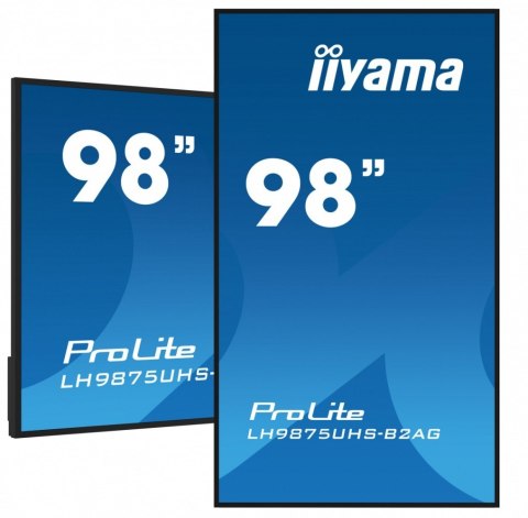 IIYAMA Monitor 98 cali LH9875UHS-B2AG,24/7,IPS,ANDROID.11,4K,3xHDMI,DP,RJ45, VGA,DVI,2xUSB