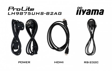 IIYAMA Monitor 98 cali LH9875UHS-B2AG,24/7,IPS,ANDROID.11,4K,3xHDMI,DP,RJ45, VGA,DVI,2xUSB