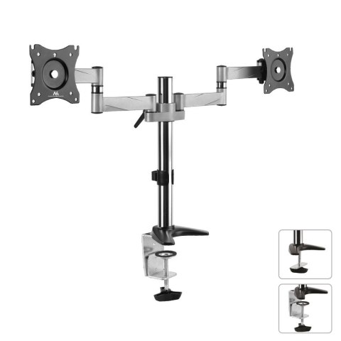 Maclean Uchwyt biurkowy do dwóch monitorów LCD MC-714 13-27" 8kg aluminiowy