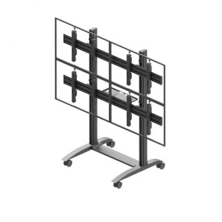 Edbak VWTA2257-L Mobilna konstrukcja ściany wideo, modułowa 2x2 poziom, 50-57 cali VESA 100x100 - 600x400 220kg