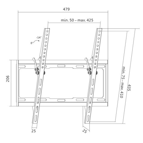 LogiLink Uchwyt ścienny LCD/LED VESA, 32-55', max.35kg