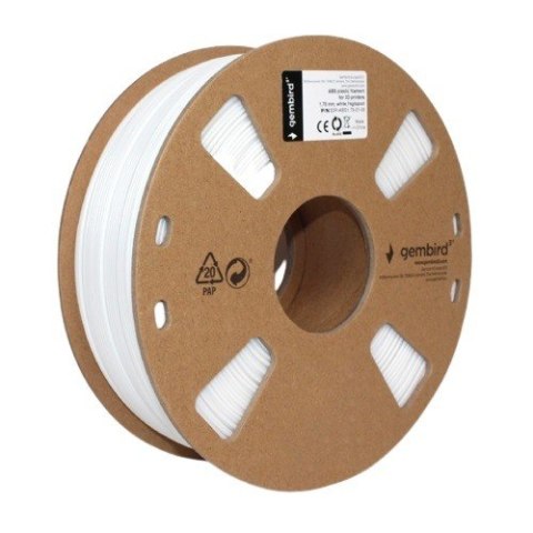 Gembird Filament drukarki 3D ABS/1.75 mm/1kg/biały