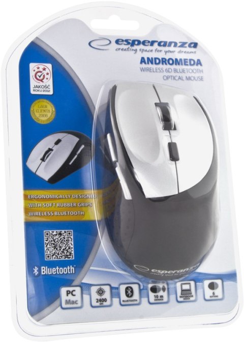 Esperanza MYSZ BLUETOOTH OPTYCZNA EM123S ANDROMEDA 1000/1600/2400DPI, 6D