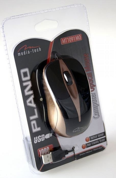 Media-Tech Mysz optyczna PLANO MT1091MO (Miedziany)