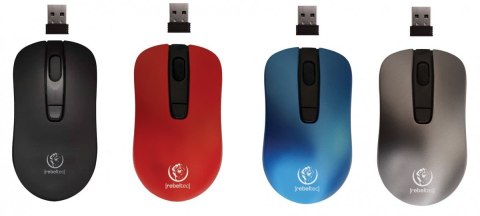 Rebeltec Mysz bezprzewodowa STAR 800/1000/1600 DPI czerwona