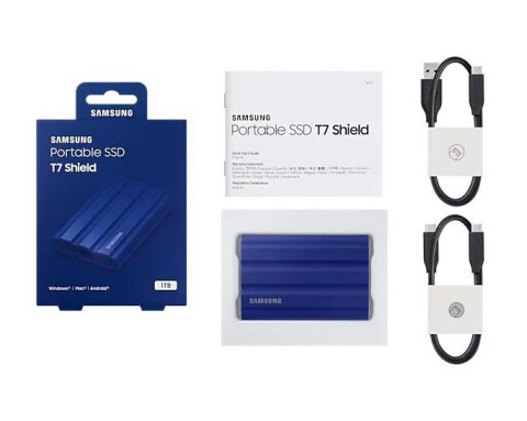 Samsung Dysk SSD T7 Shield 1TB USB 3.2, niebieski