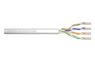 Digitus Kabel instalacyjny kat.5e, U/UTP, Eca, AWG 24/1, PVC, 100m, szary