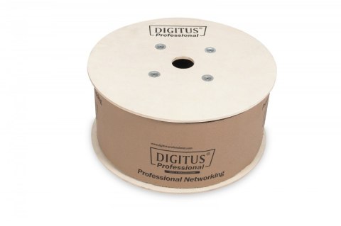 Digitus Kabel teleinformatyczny instalacyjny kat.7, S/FTP, Dca, drut, AWG 23/1, LSOH, 500m, szpula, pomarańczowy