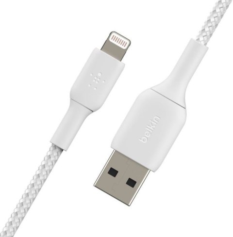 Belkin Kabel Braided USB- Lightning 1m biały