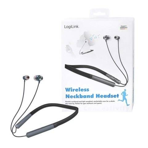 LogiLink Słuchawki sportowe Bluetooth z mikrofonem Douszne