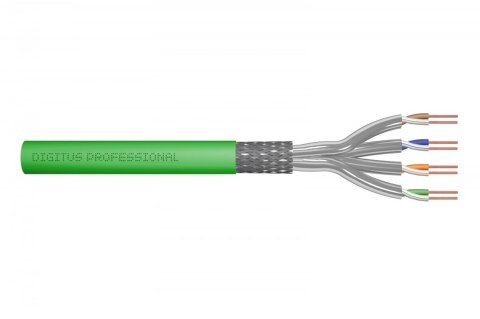 Digitus Kabel teleinformatyczny instalacyjny kat.8.2, S/FTP, Dca, AWG 22/1, LSOH, 100m, zielony