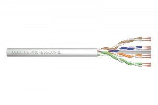 Digitus Kabel teleinformatyczny patchcordowy kat.6, U/UTP, linka, AWG 26/7, LSOH, 100m, karton, szary
